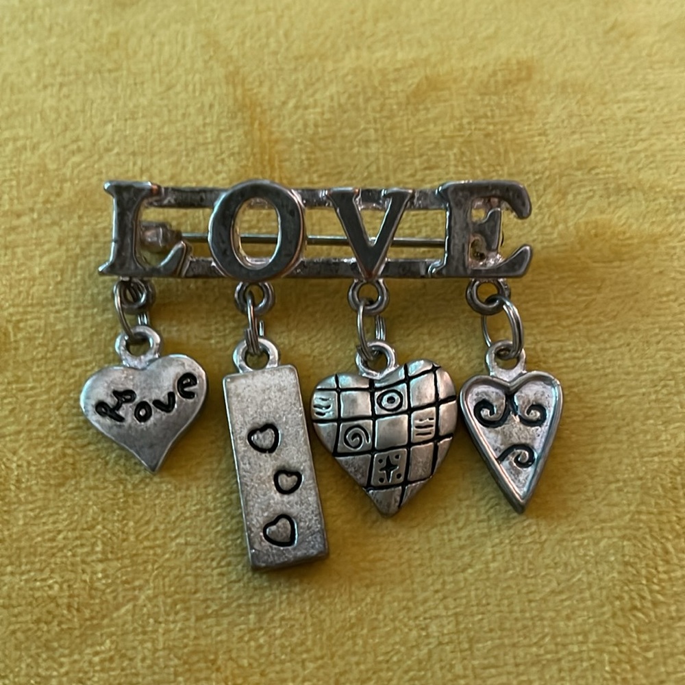 Silver Tone Brooch Pin Set - Picture 5 of 7